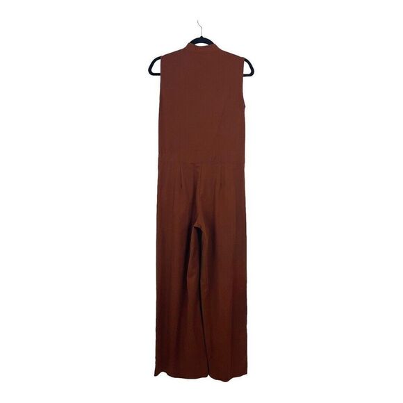 Zara Womens Size XS Toffee Special Edition Gathered Waist Jumpsuit - Picture 4 of 5